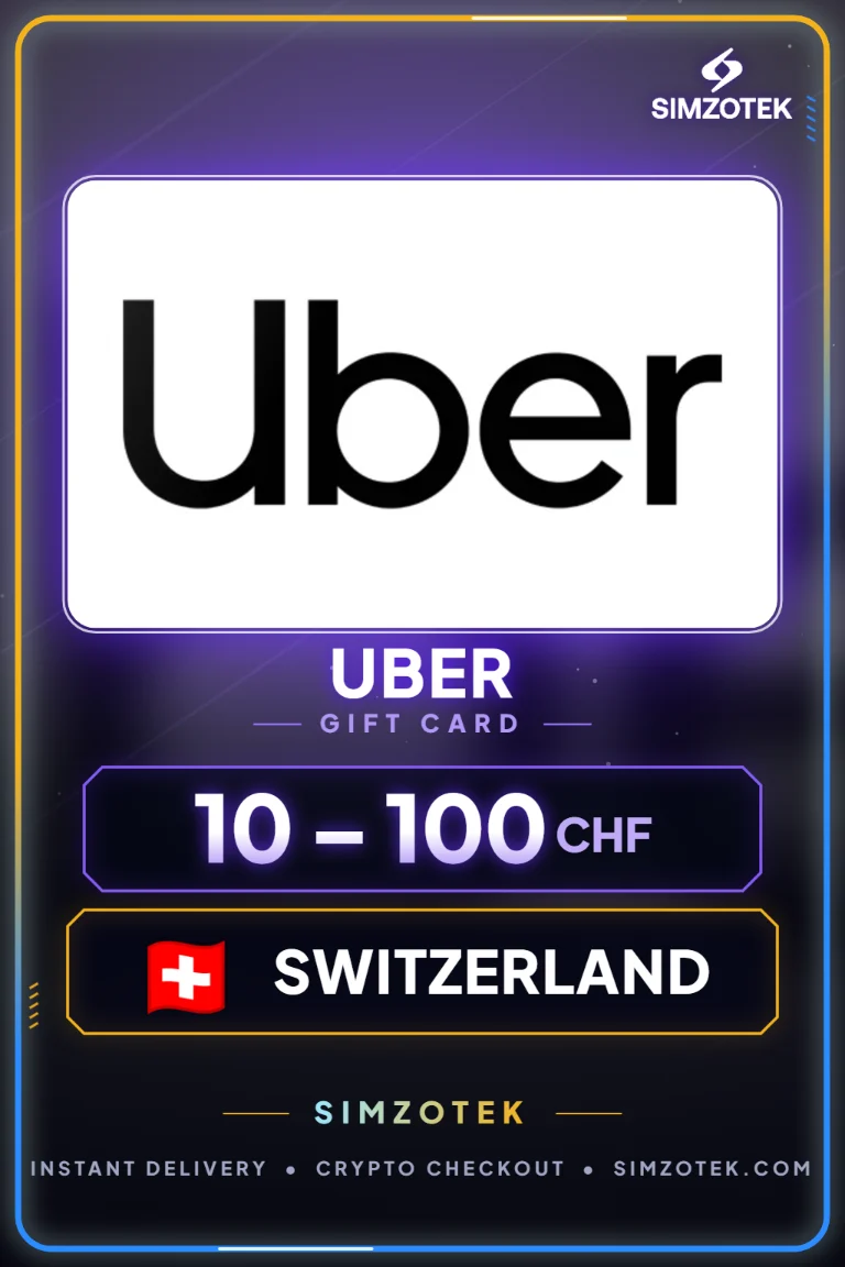 Uber dovanų kortelė (Šveicarija)