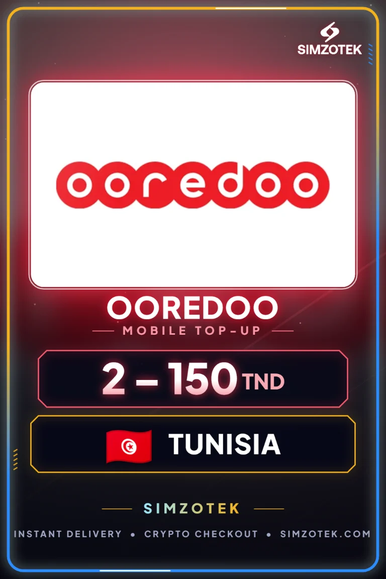 Ooredoo Mobile Top-Up (Tunisko)