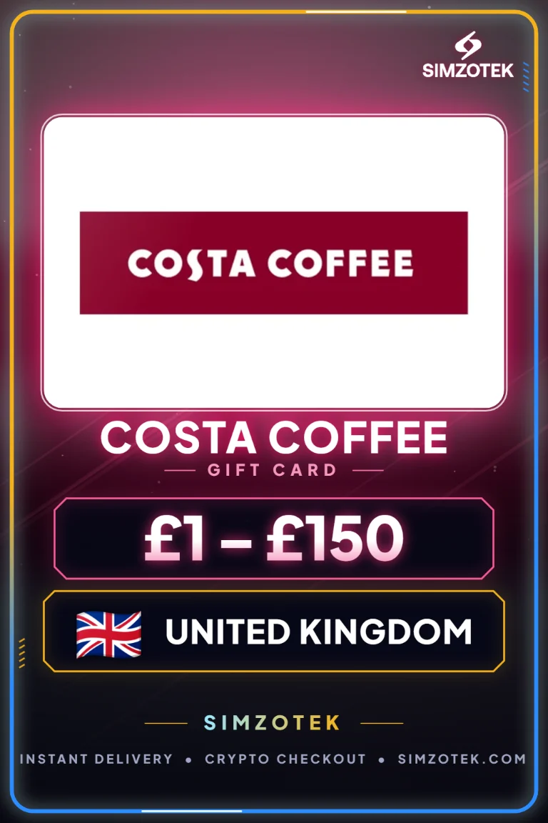 Dárková karta Costa Coffee (Spojené království)