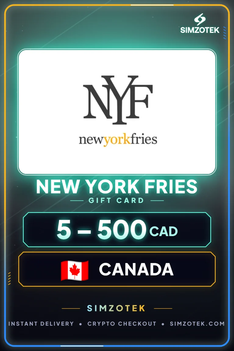 Carta regalo New York Fries (Canada)