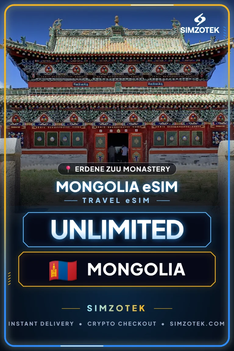 Mongolija eSIM – Neriboti duomenys
