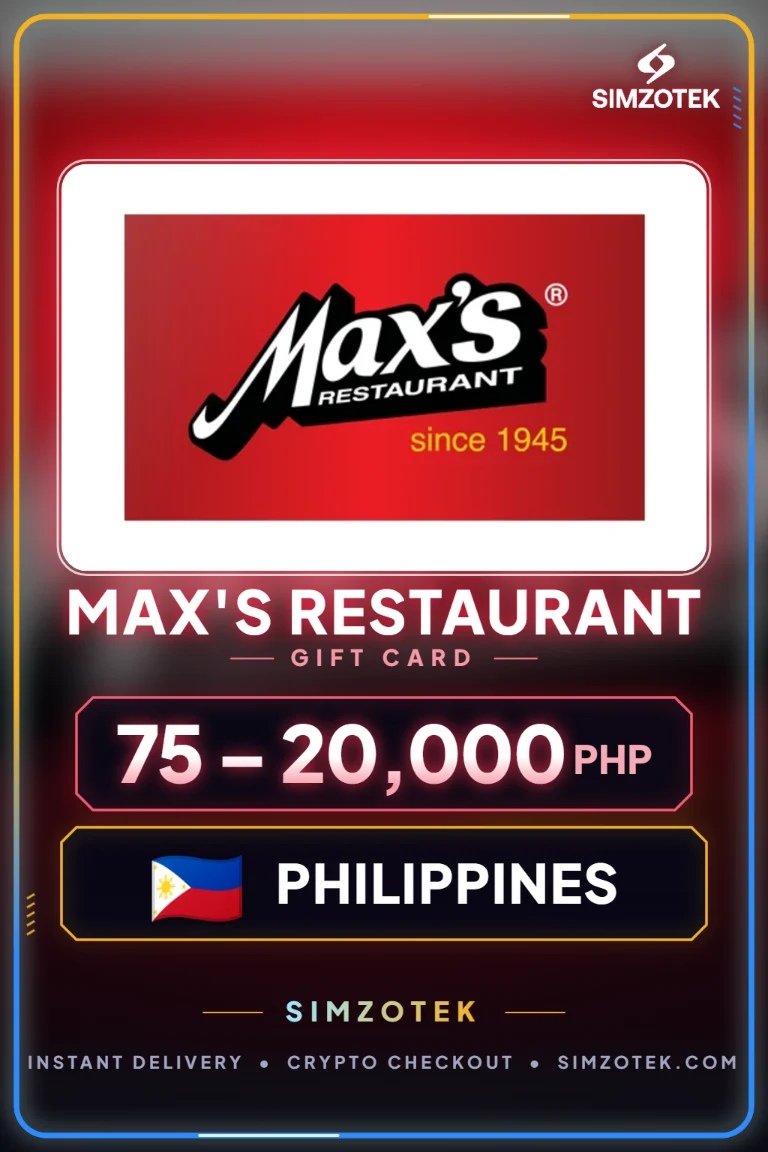 Max's Restaurant 기프트카드 (필리핀)