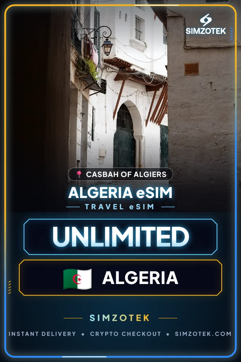 eSIM ອັລຈິເຣຍ – ເນັດບໍ່ຈຳກັດ