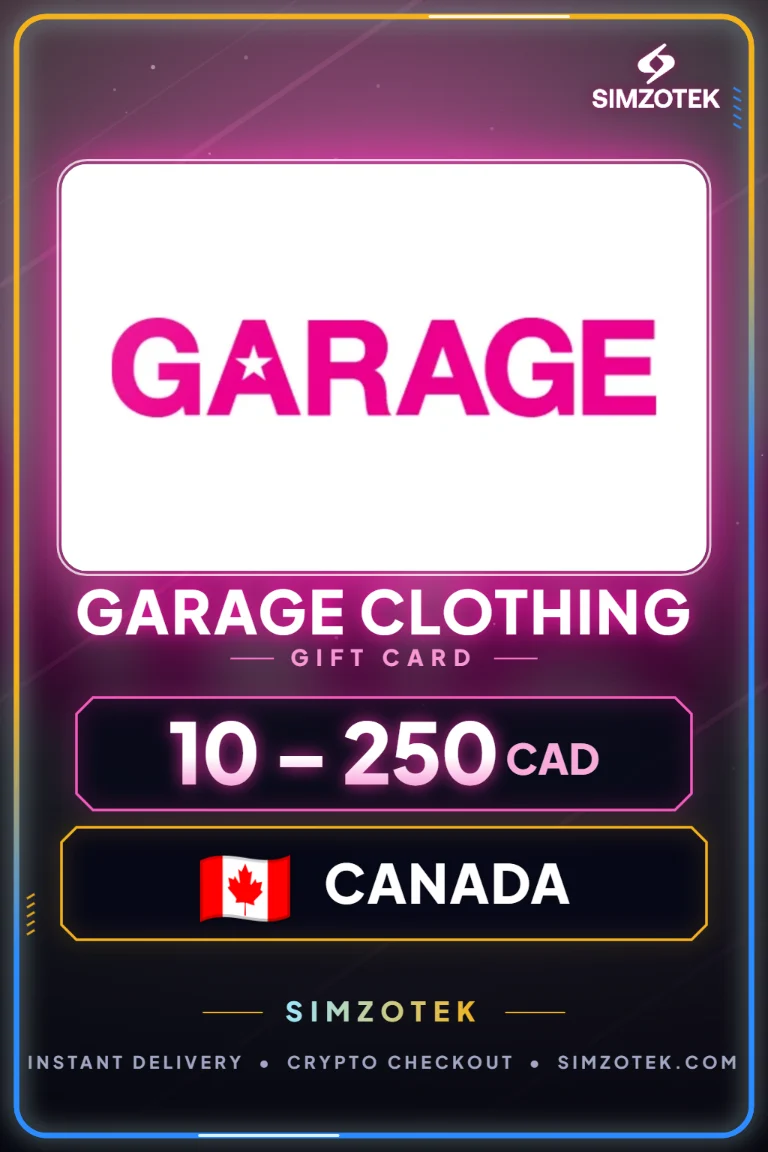 Garage Clothing Gift Card (Canada)