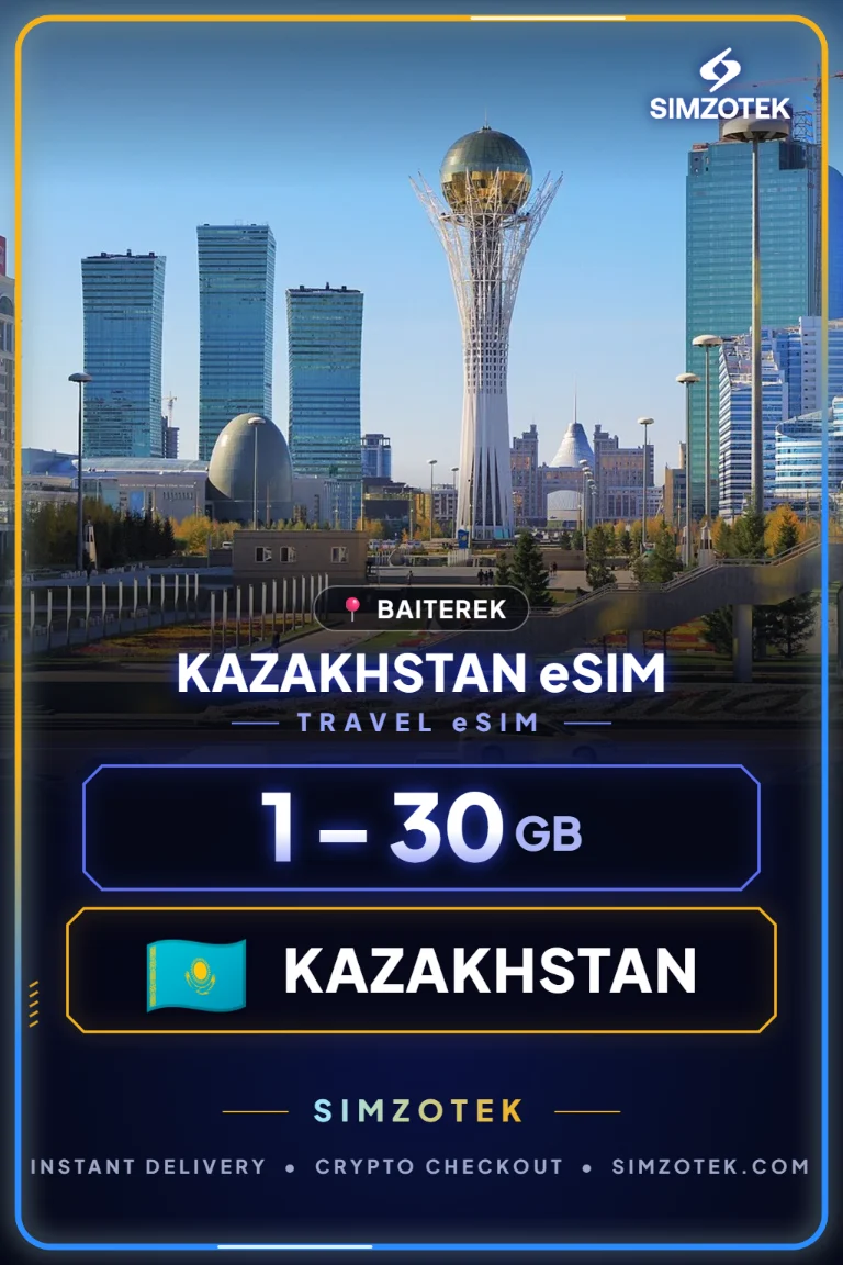eSIM Kazachstán – datové balíčky