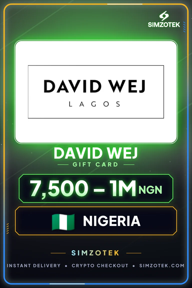 Tarjeta de regalo David Wej (Nigeria)
