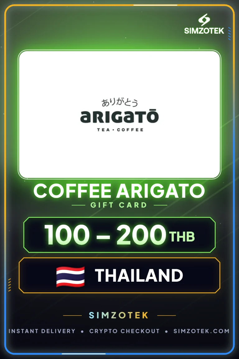 Card cadou Coffee Arigato (Thailanda)