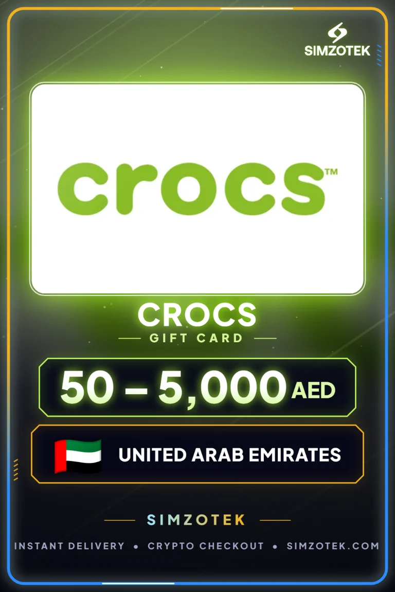 Crocs dovanų kortelė (Jungtiniai Arabų Emyratai)