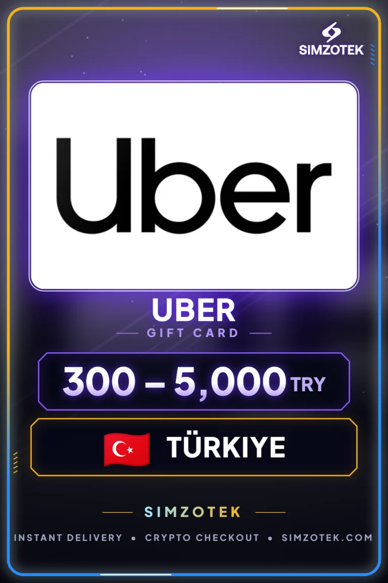 Uber dovanų kortelė (Turkija)