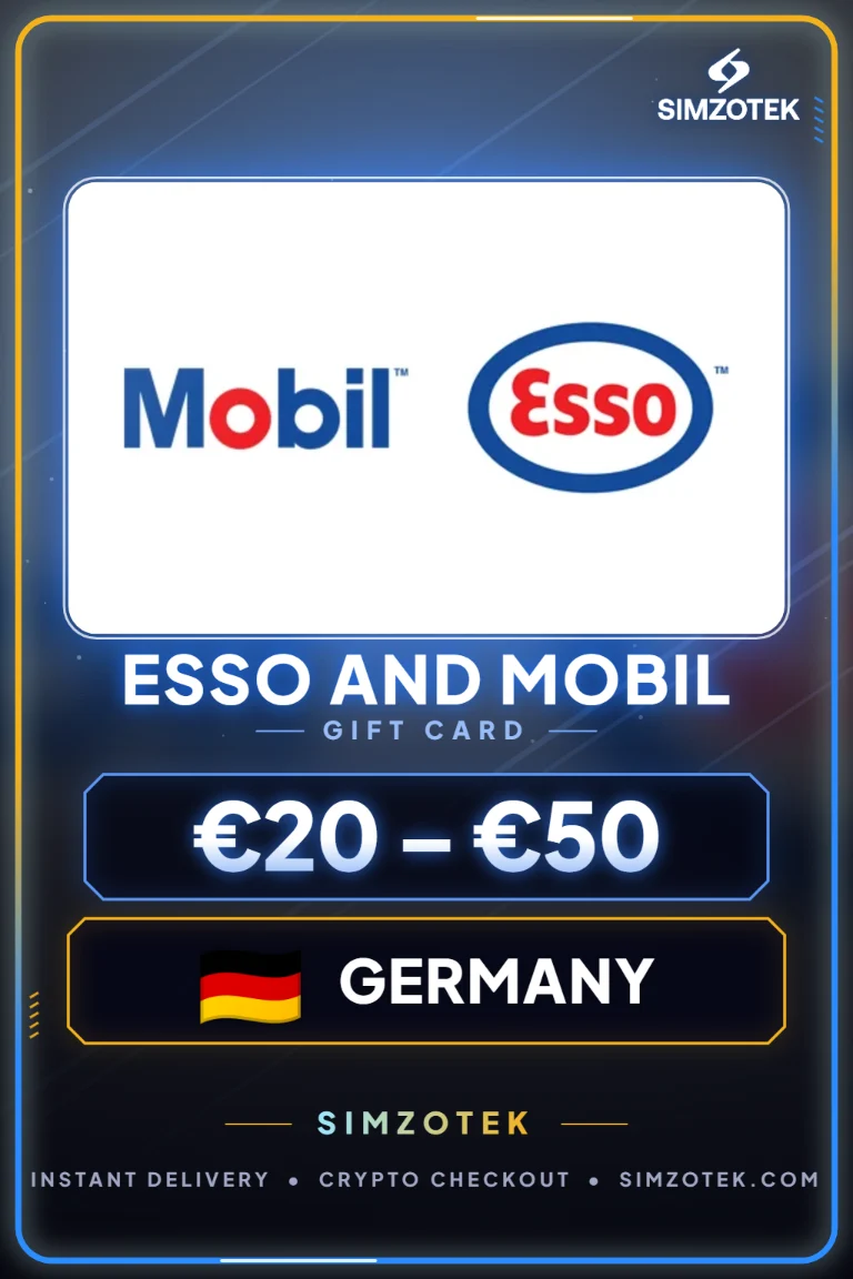Esso and Mobil dovanų kortelė (Vokietija)
