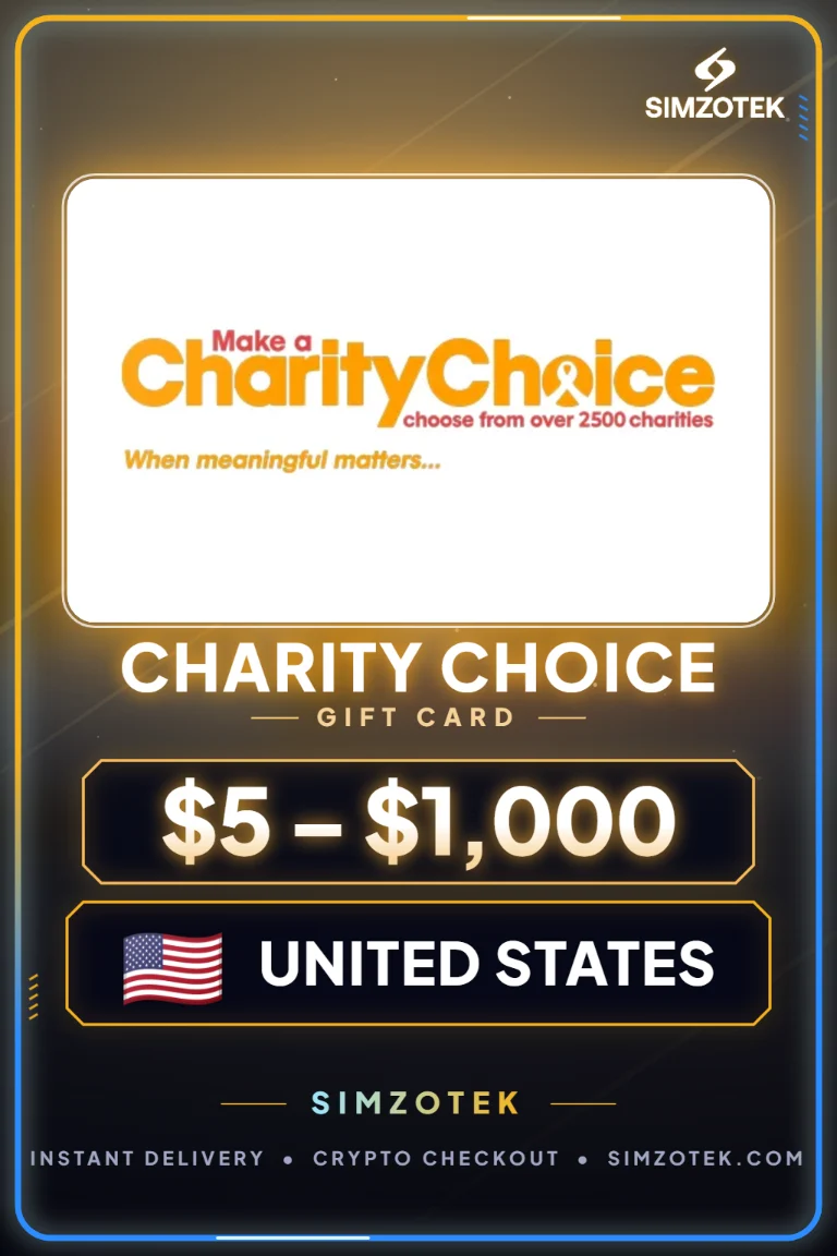 Dárková karta Charity Choice (Spojené státy)