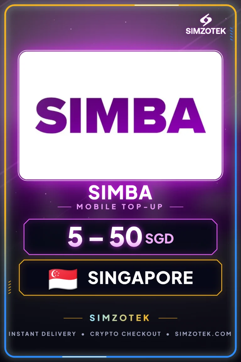Kod doładowania SIMBA (Singapur)