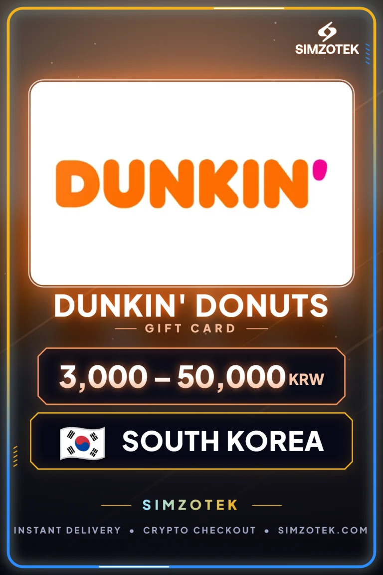 Dunkin' Donuts dovanų kortelė (Pietų Korėja)