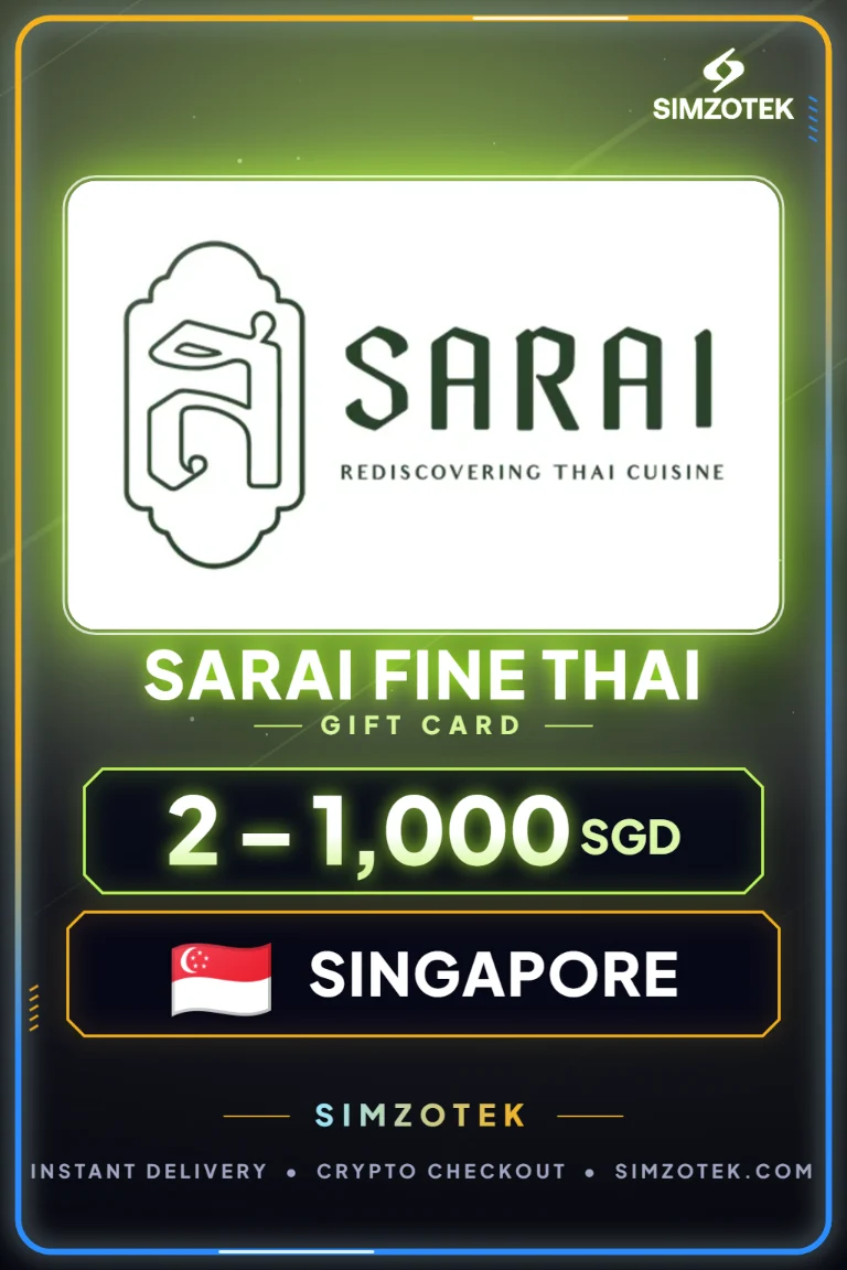 Sarai Fine Thai 기프트카드 (싱가포르)