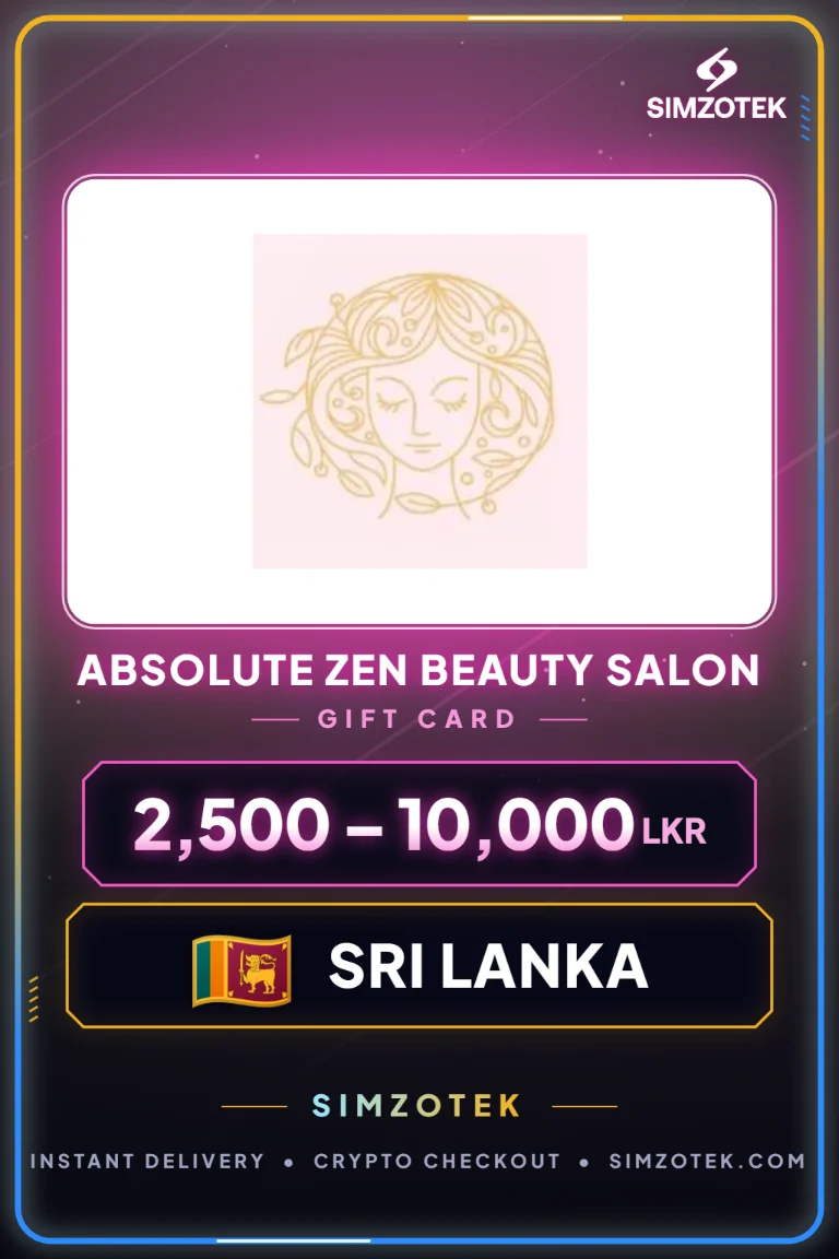 Absolute Zen Beauty Salon Gift Card (Sri Lanka)
