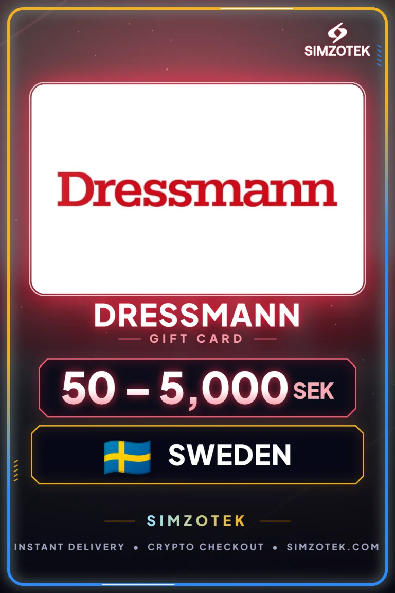 Dressmann kinkekaart (Rootsi)