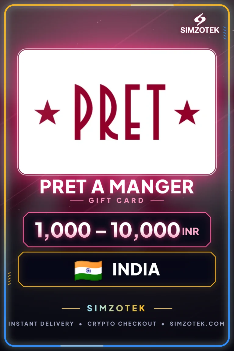 Pret A Manger 기프트카드 (인도)