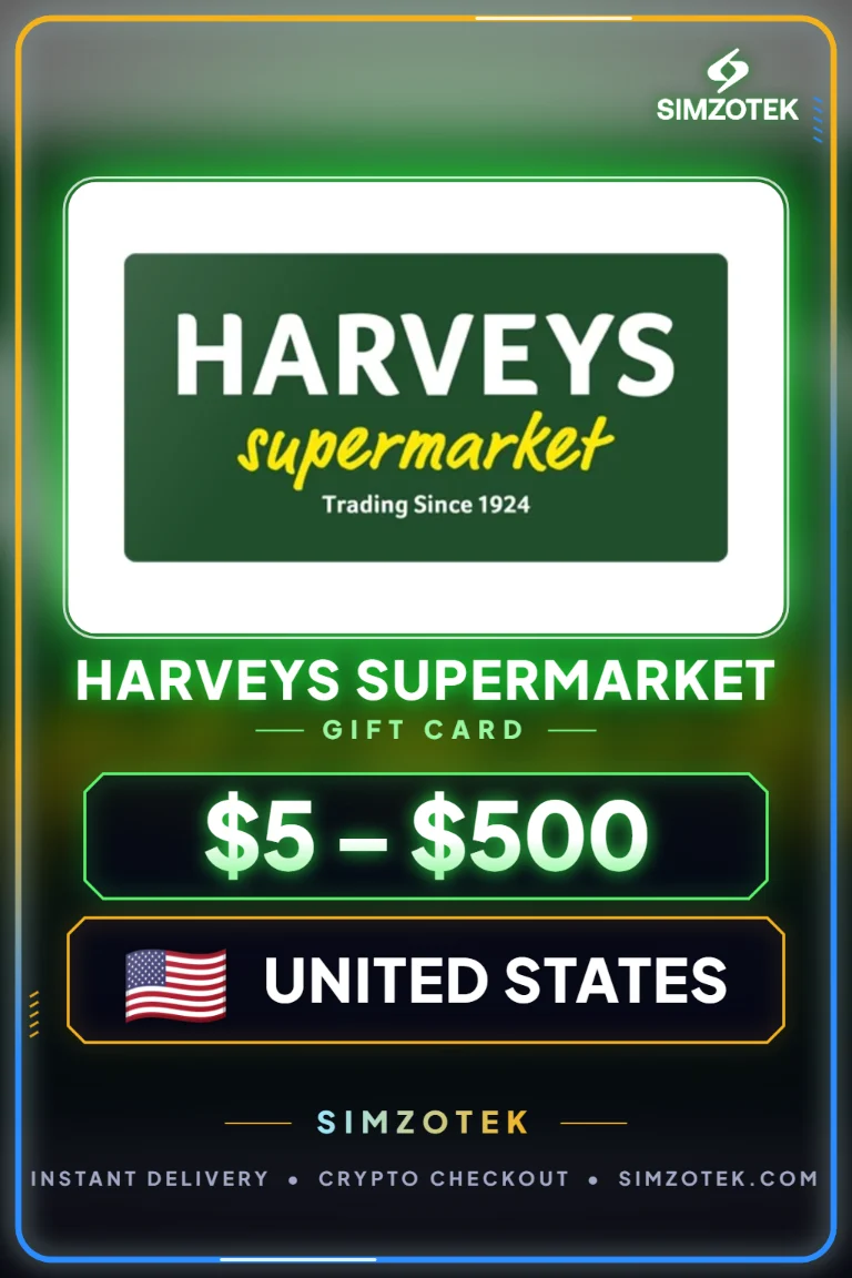 Dárková karta Harveys Supermarket (Spojené státy)
