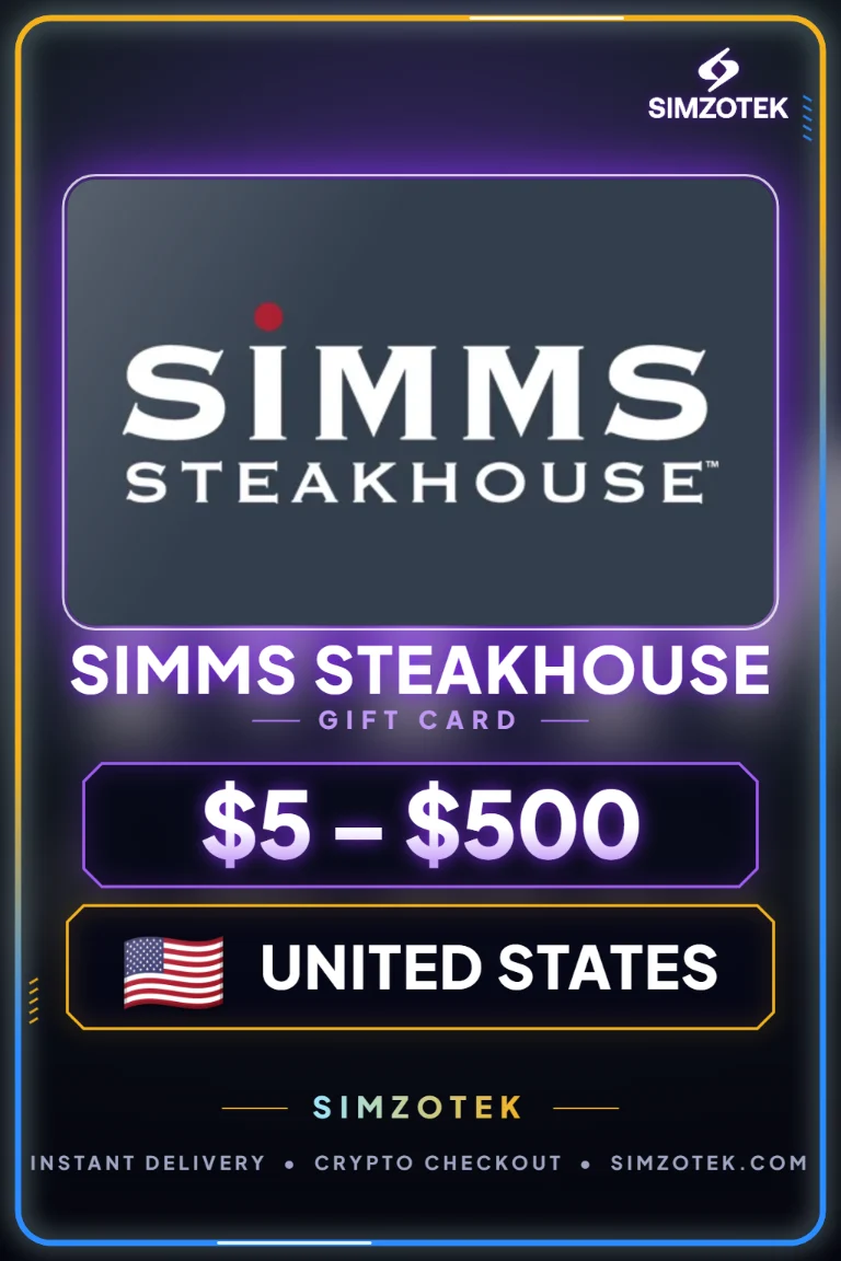 Simms Steakhouse ギフトカード (アメリカ合衆国)