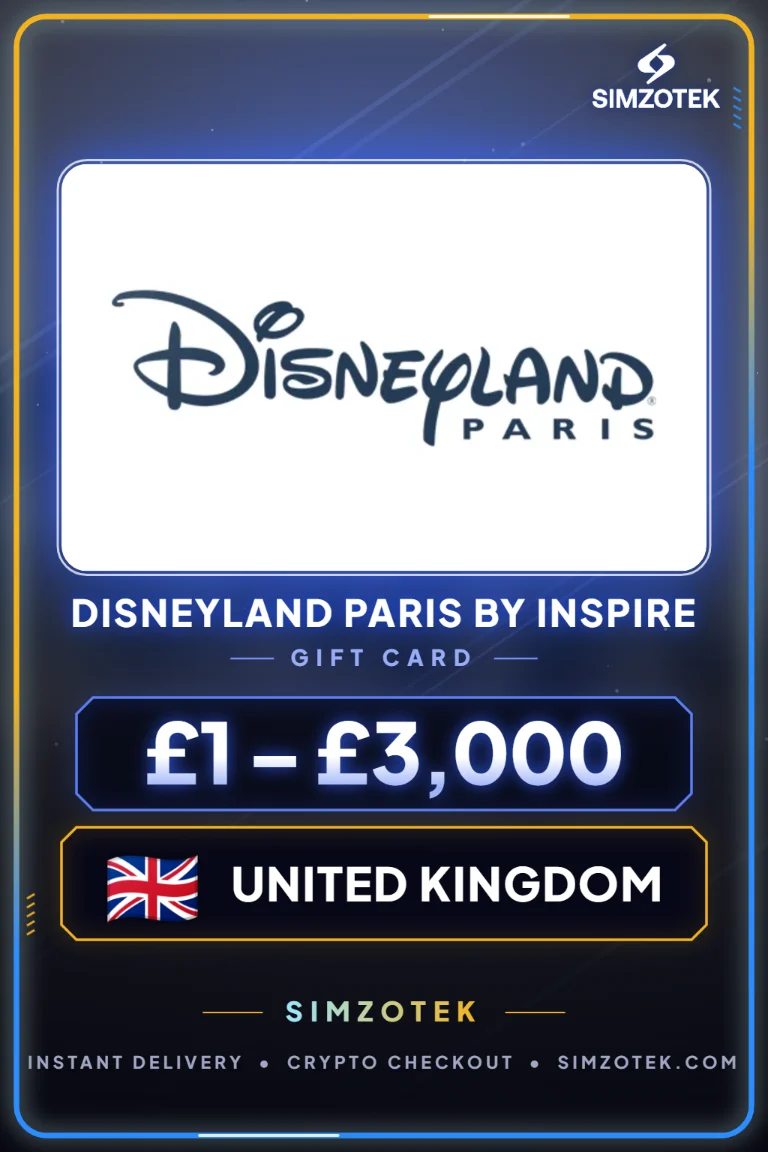 بطاقة هدايا Disneyland Paris by Inspire (المملكة المتحدة)