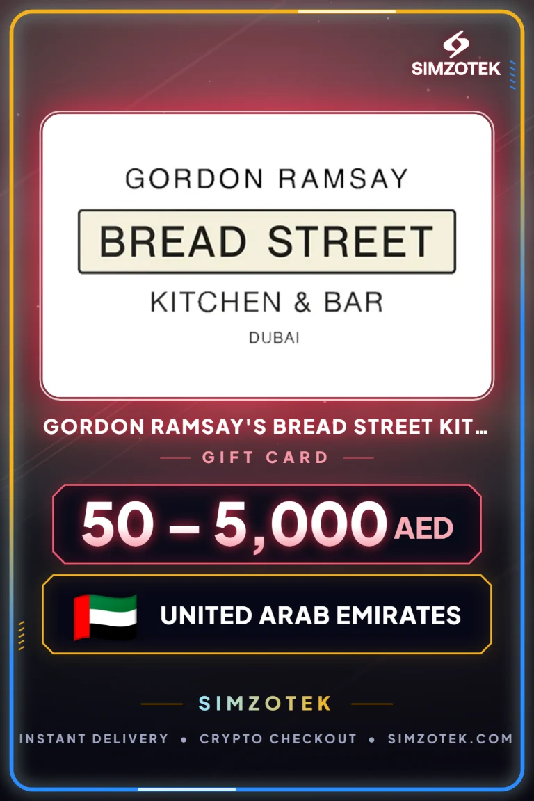 บัตรของขวัญ Gordon Ramsay's Bread Street Kitchen & Bar (สหรัฐอาหรับเอมิเรตส์)