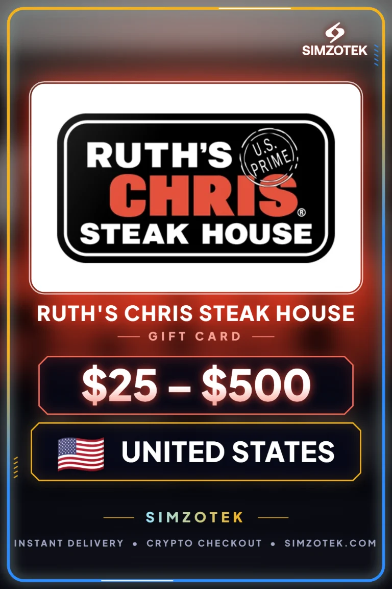 כרטיס מתנה Ruth's Chris Steak House (ארצות הברית)