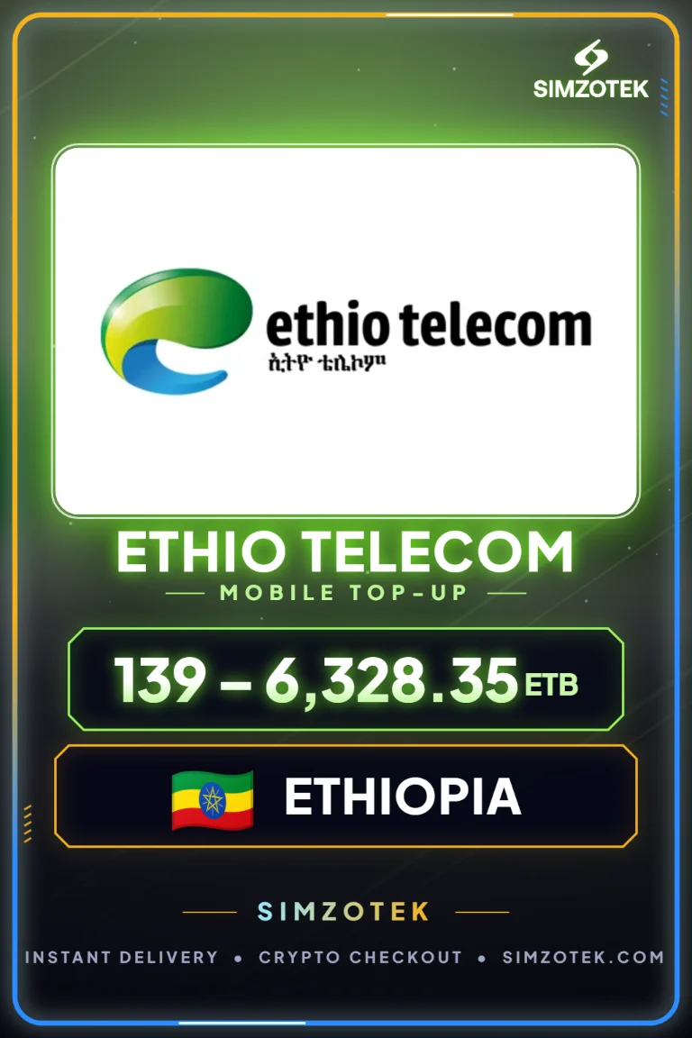 Ethio Telecom Mobile Top-Up (에티오피아)