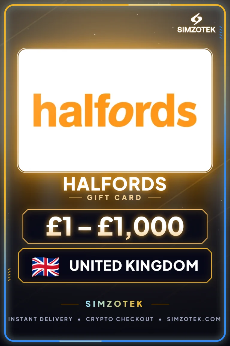 Halfords dovanų kortelė (Jungtinė Karalystė)