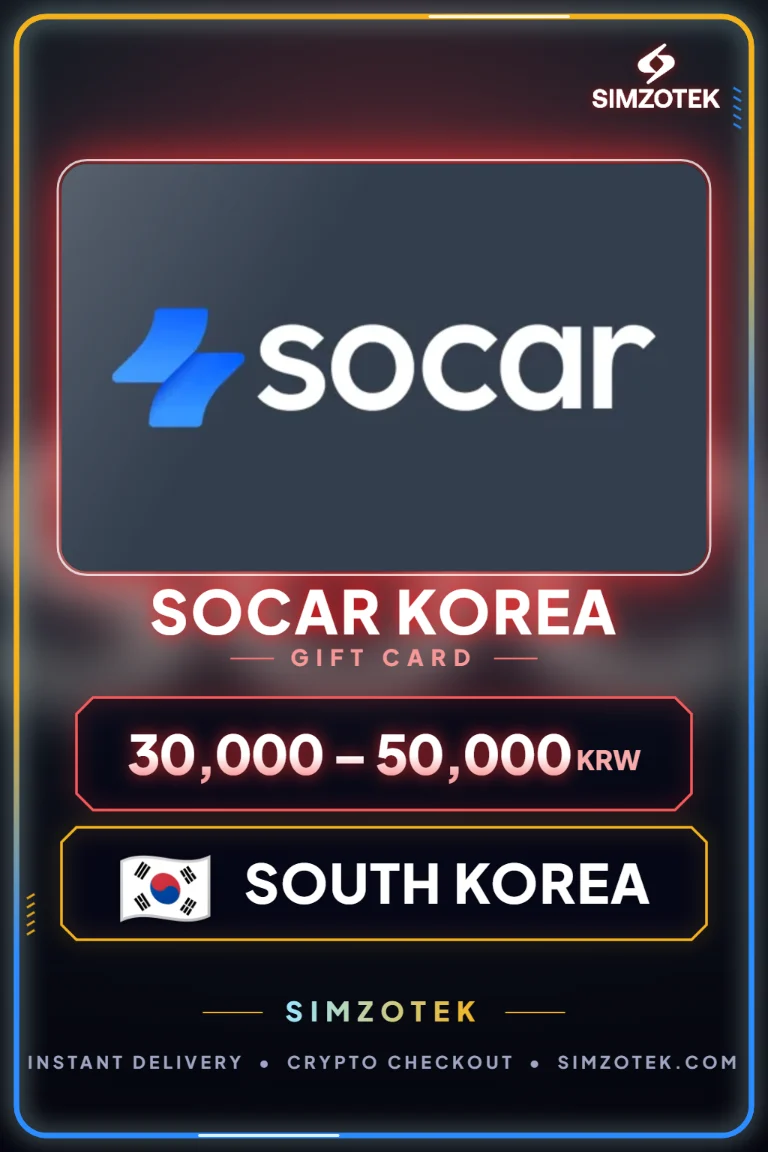 Karta podarunkowa Socar Korea (Korea Południowa)