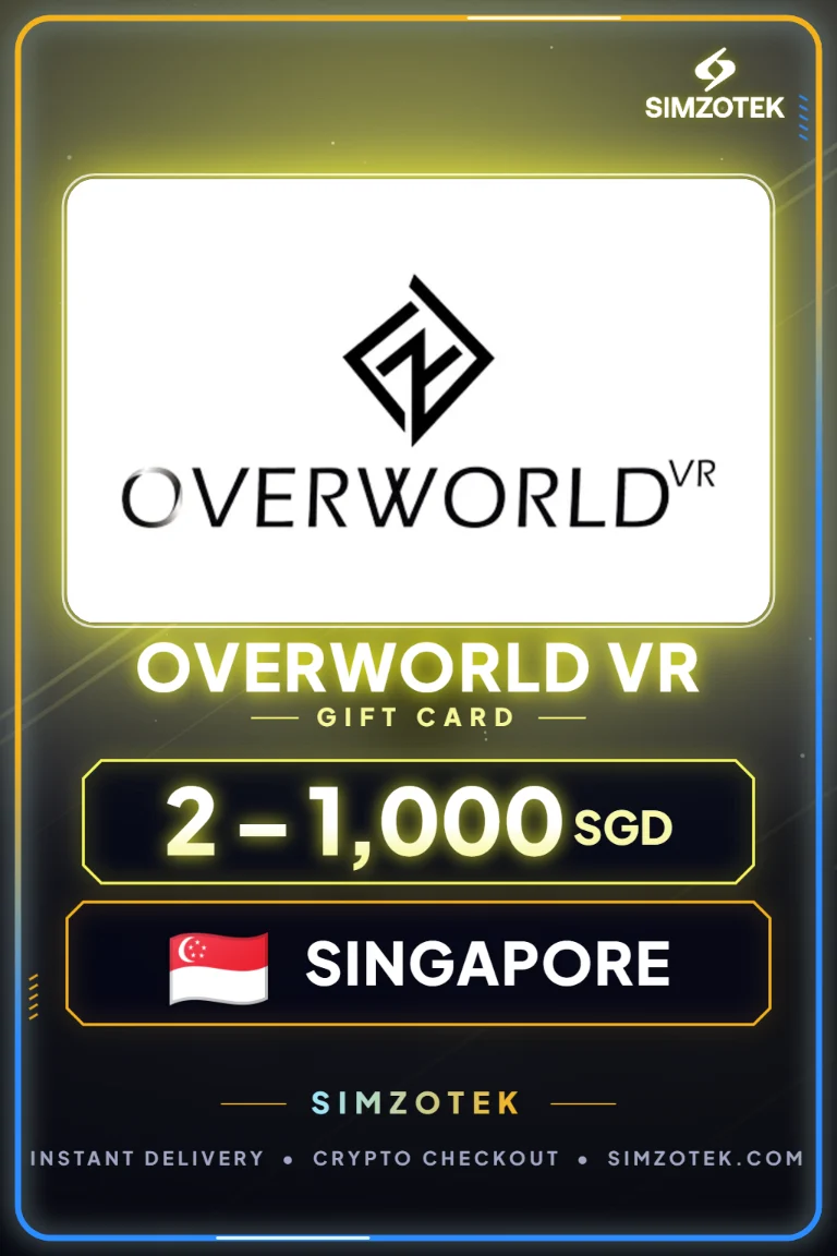 บัตรของขวัญ Overworld VR (สิงคโปร์)