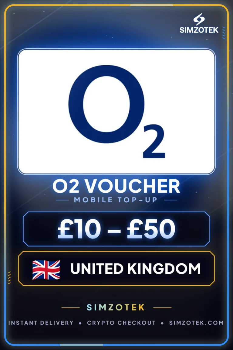 O2 Prepaid-Aufladecode (Vereinigtes Königreich)