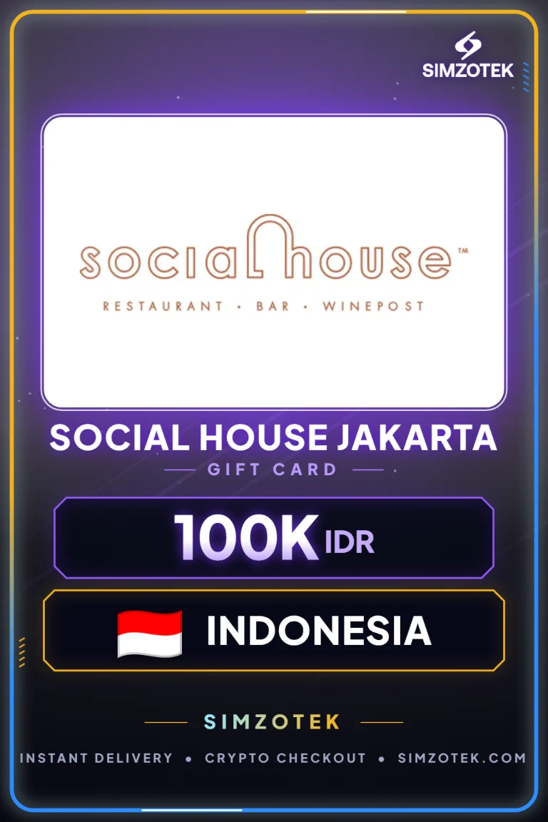 Card cadou Social House Jakarta (Indonezia)