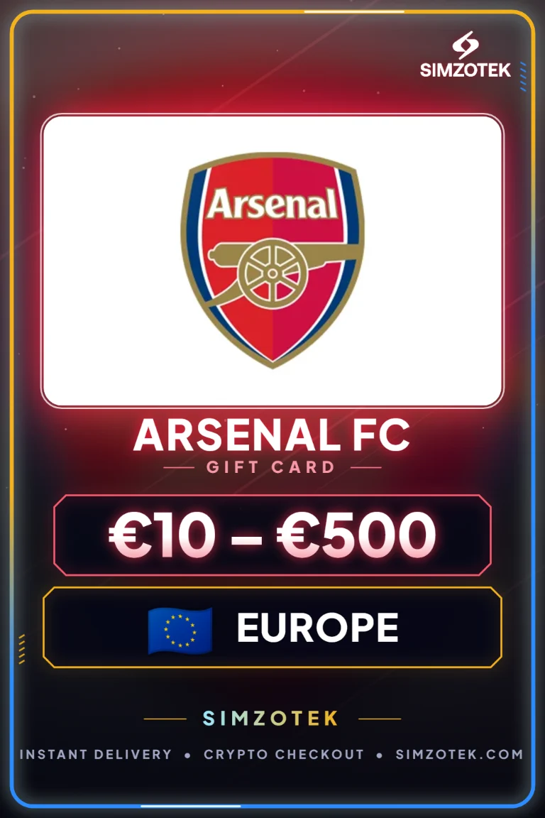 Arsenal FC dovanų kortelė (Europa)