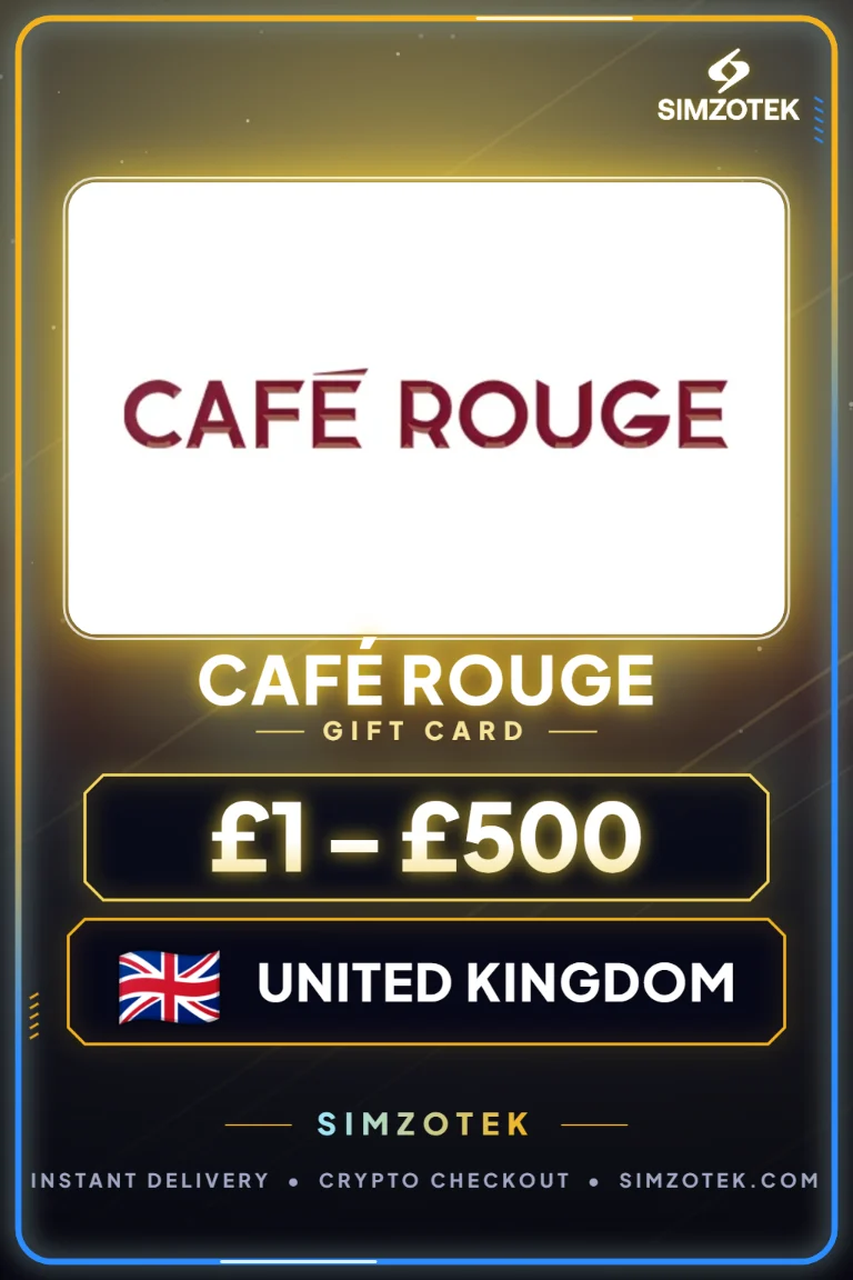 บัตรของขวัญ Café Rouge (สหราชอาณาจักร)