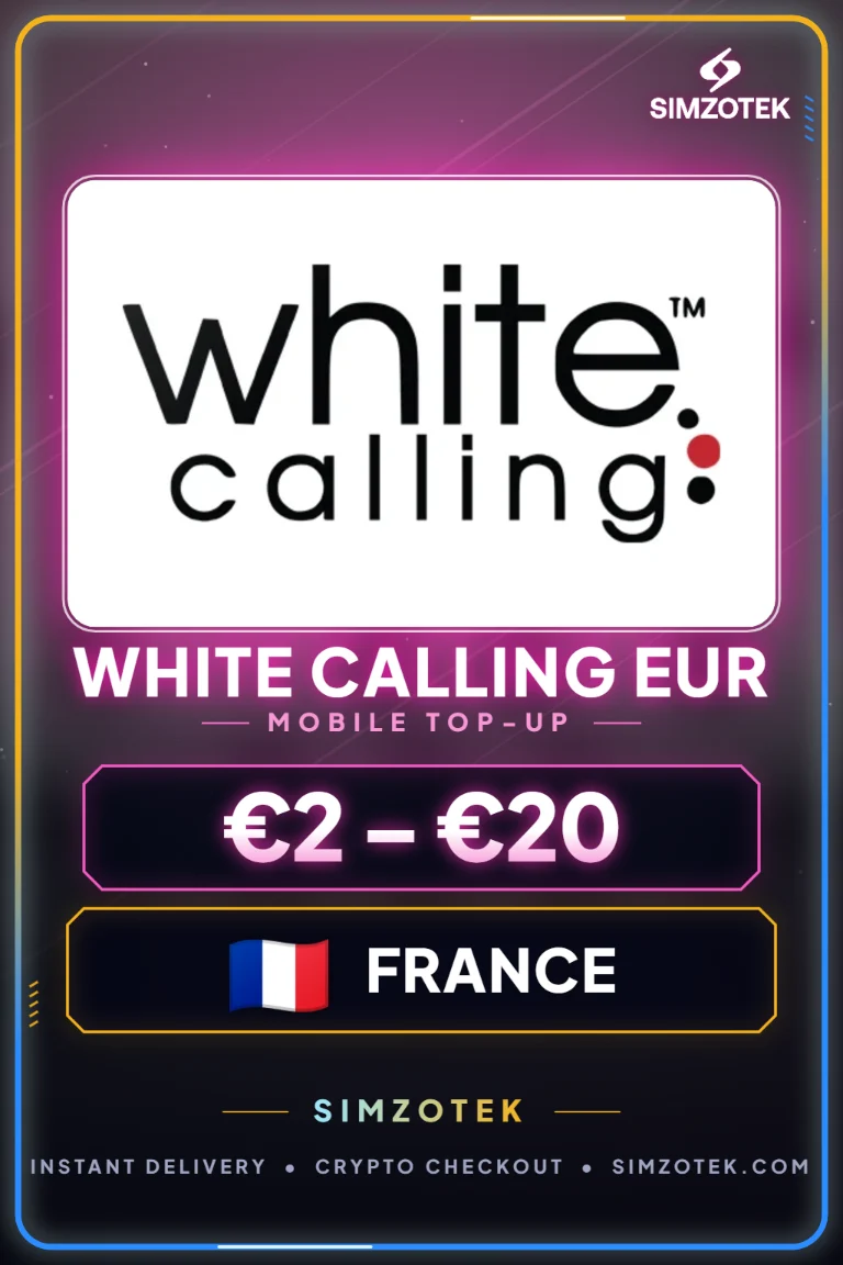 บัตรเติมเงิน White Calling EUR (ฝรั่งเศส)