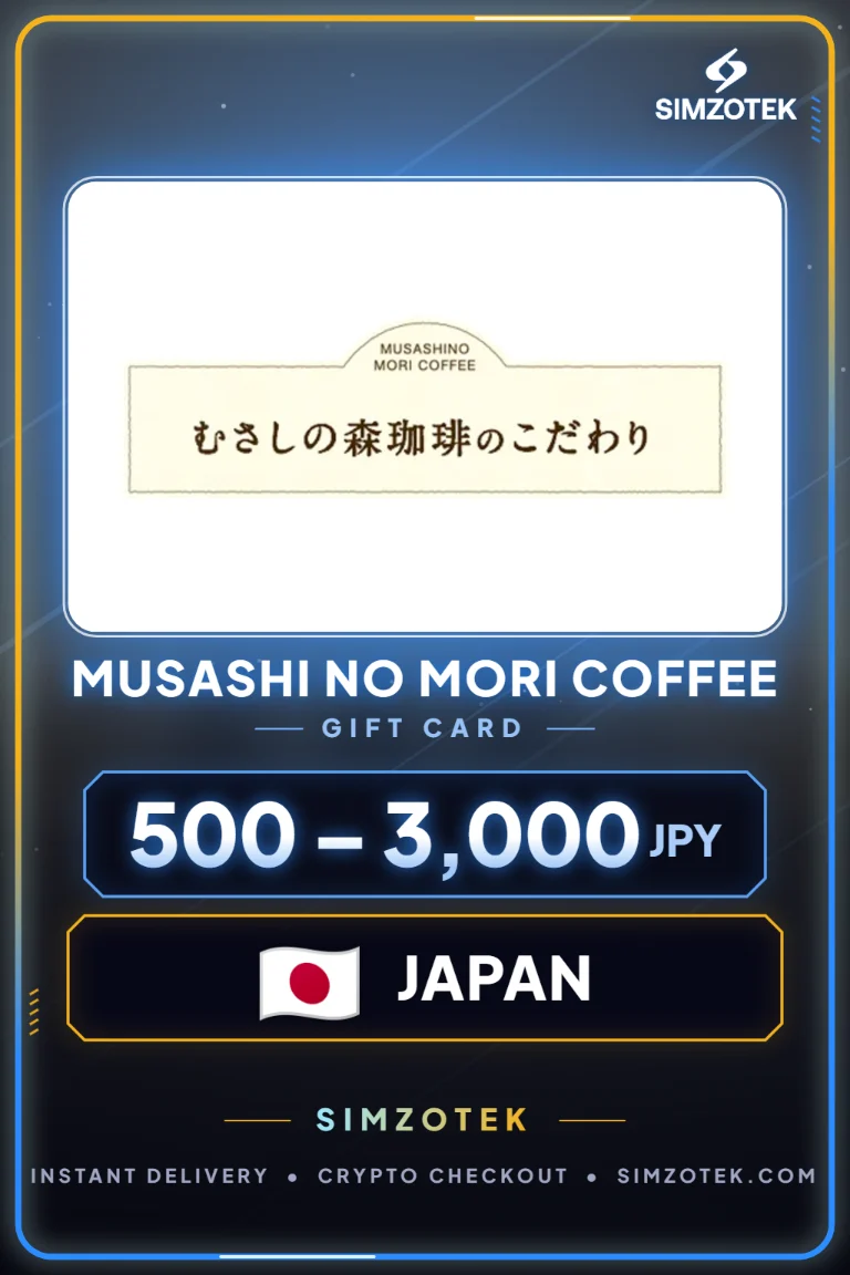 Karta podarunkowa Musashi No Mori Coffee (Japonia)