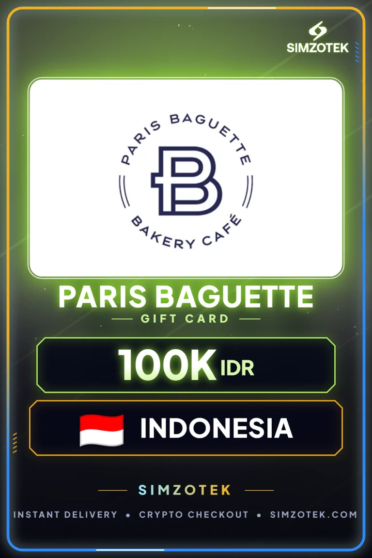 บัตรของขวัญ Paris Baguette (อินโดนีเซีย)