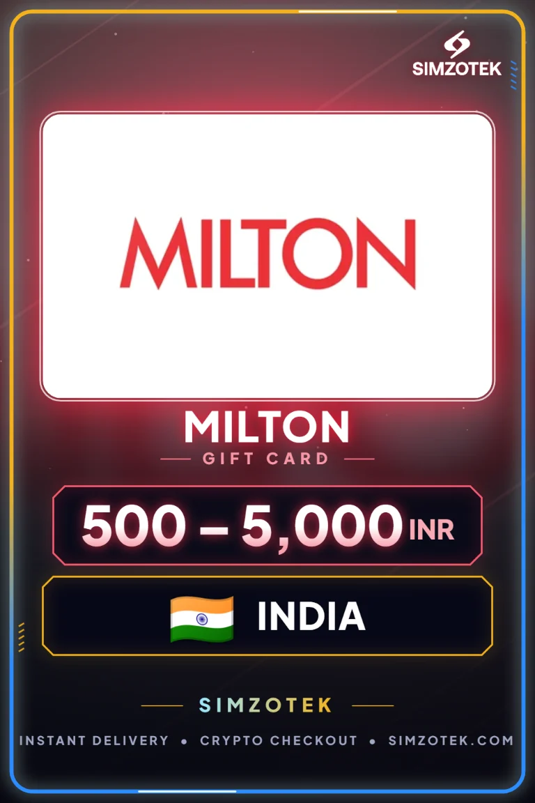 Card cadou Milton (India)