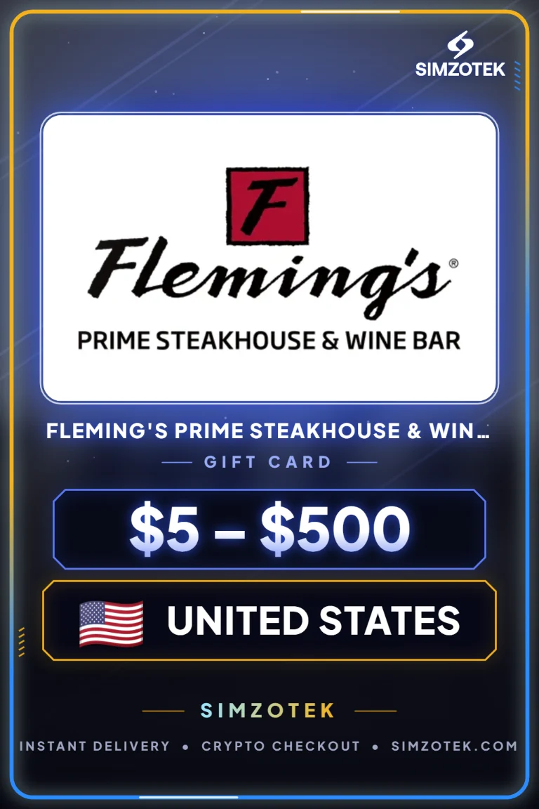Dárková karta Fleming's Prime Steakhouse & Wine Bar (Spojené státy)