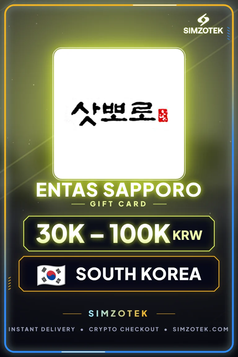 Karta podarunkowa Entas SAPPORO (Korea Południowa)