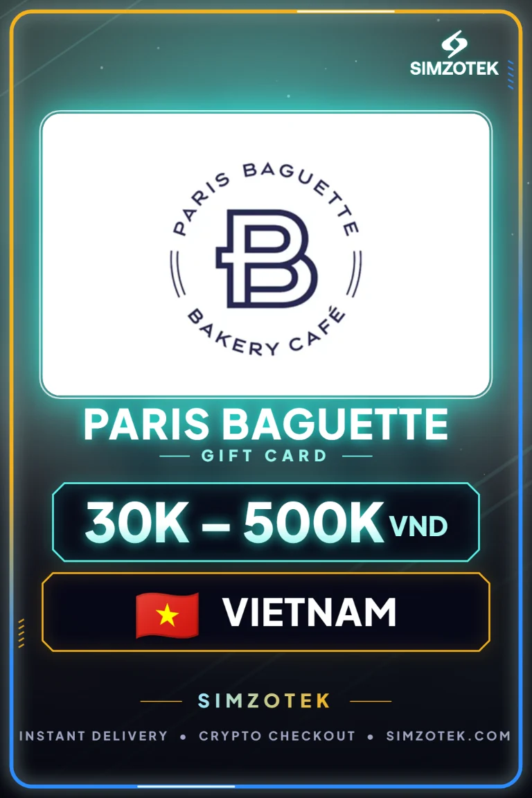 Paris Baguette dovanų kortelė (Vietnamas)