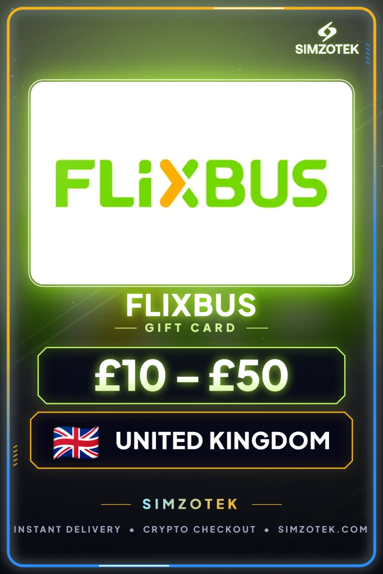 FlixBus Geschenkkarte (Vereinigtes Königreich)