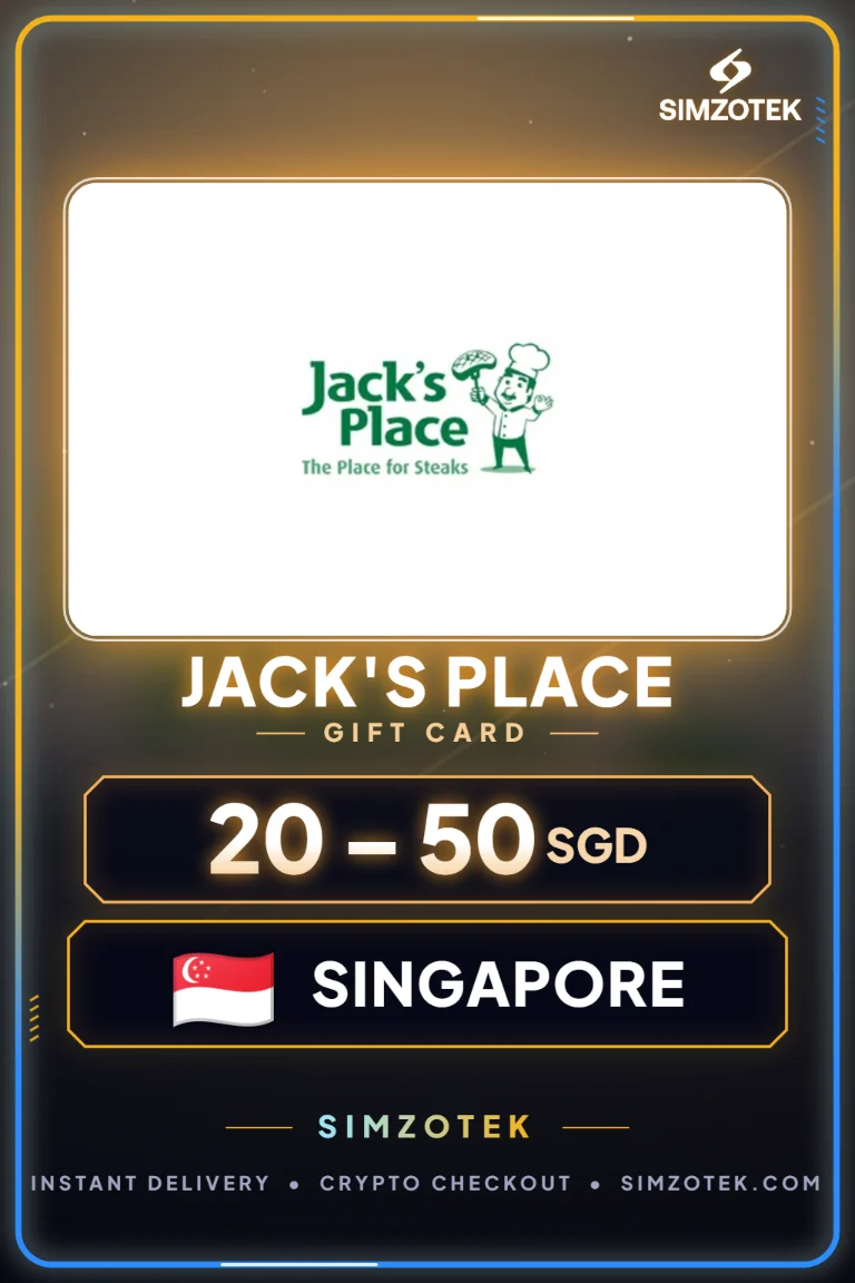 Jack's Place dovanų kortelė (Singapūras)