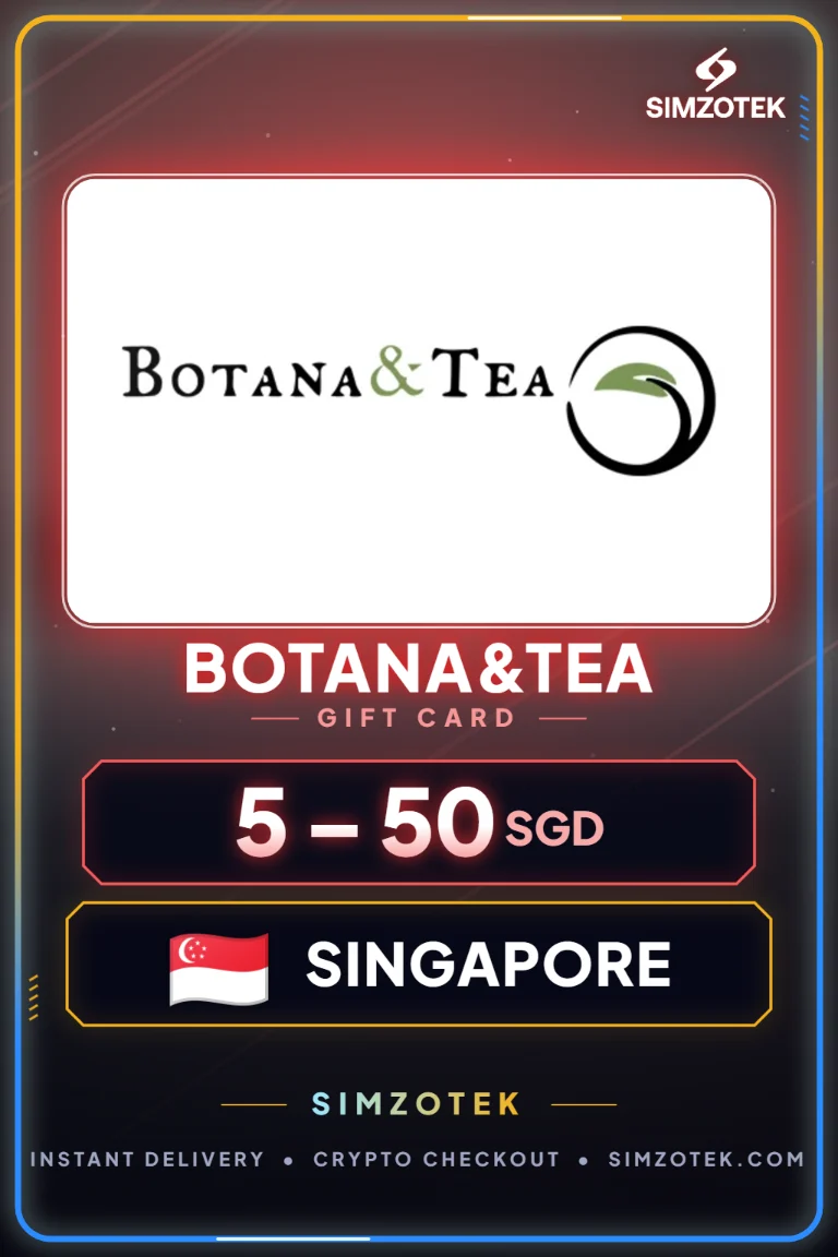 Botana&Tea dovanų kortelė (Singapūras)