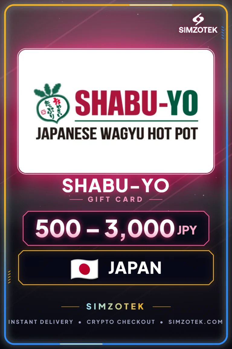 Shabu-Yo dovanų kortelė (Japonija)