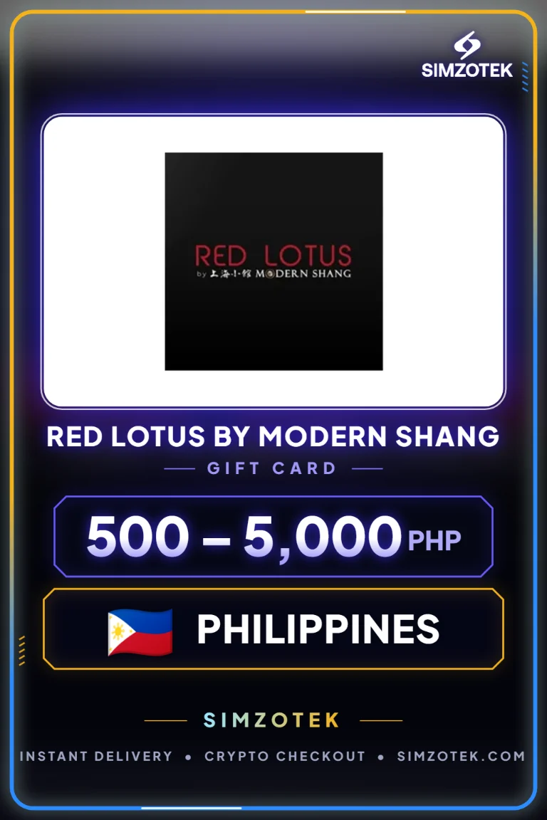 Karta podarunkowa Red Lotus by Modern Shang (Filipiny)