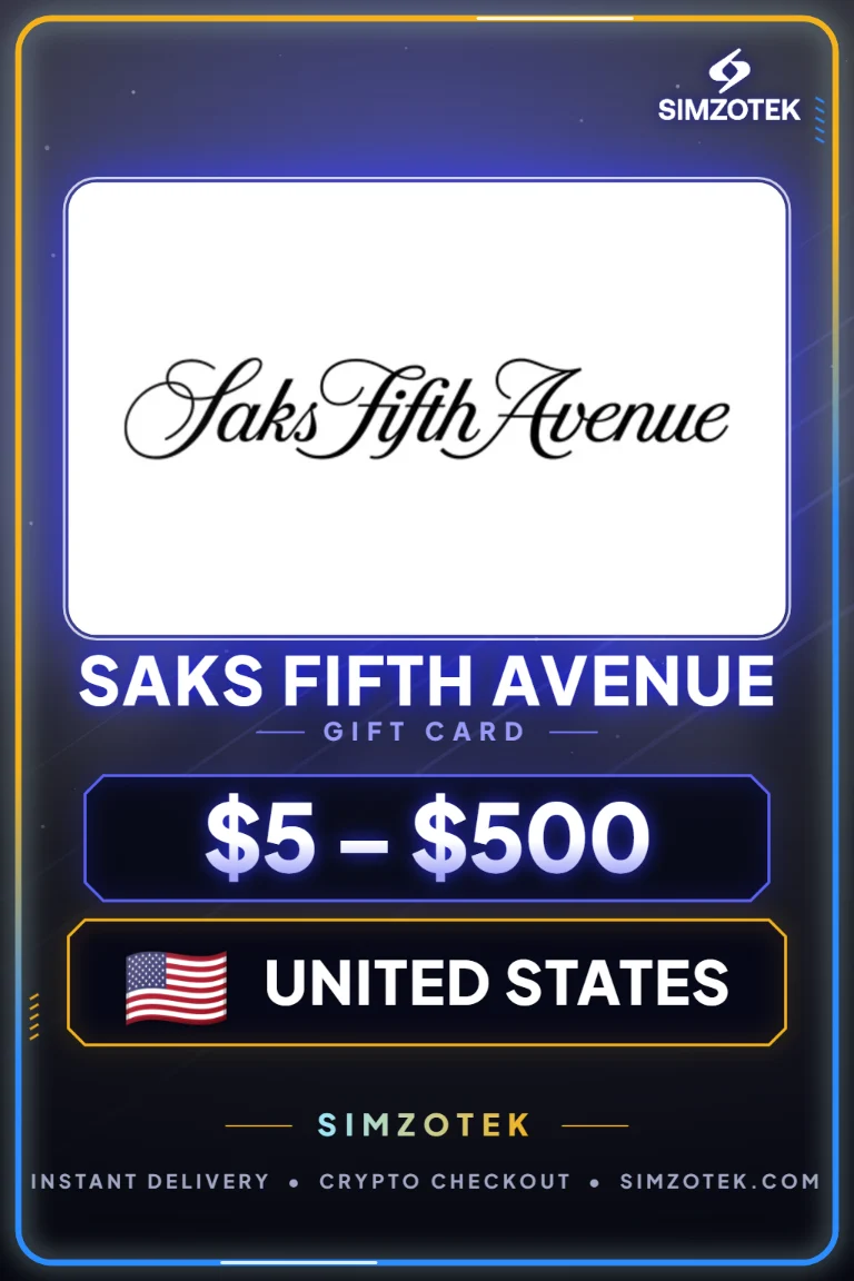 Dárková karta Saks Fifth Avenue (Spojené státy)