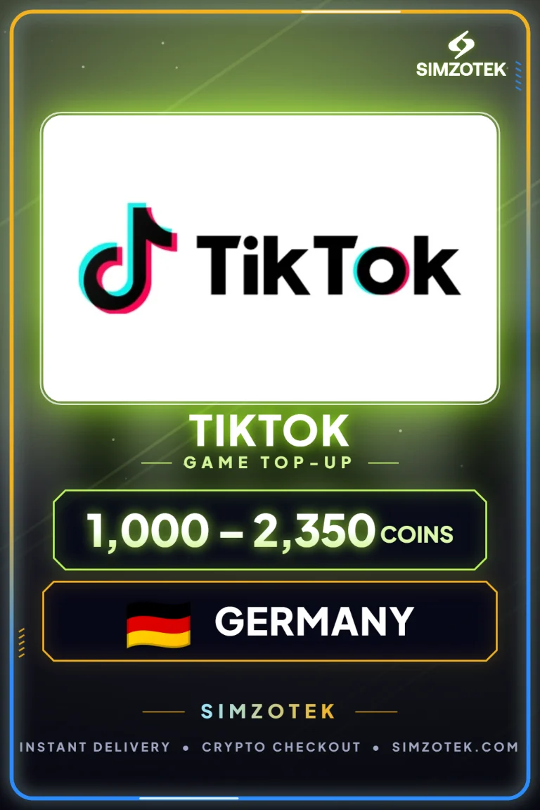 Подарочная карта TikTok Coins (Германия)