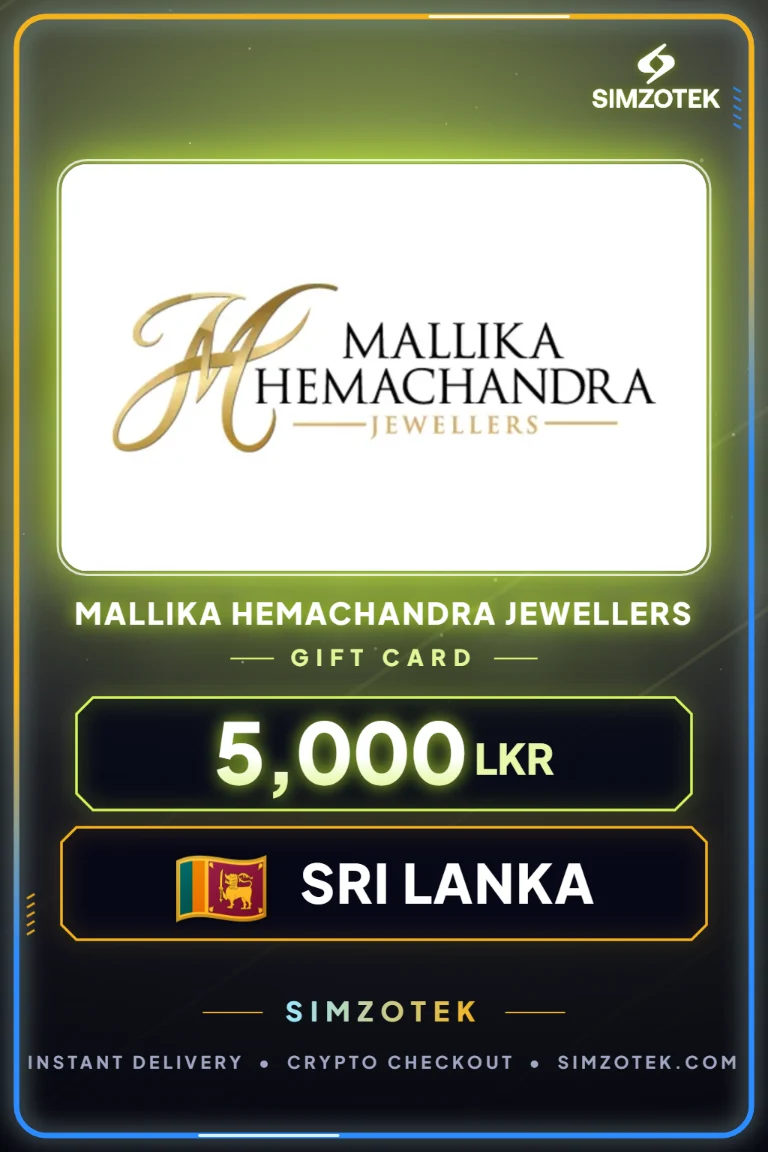 Mallika Hemachandra Jewellers Geschenkkarte (Sri Lanka)