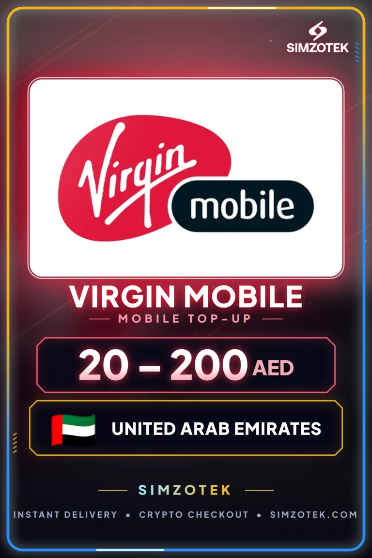 رصيد Virgin Mobile مسبق الدفع (الإمارات العربية المتحدة)